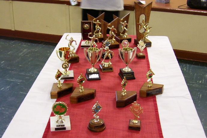 Some of the trophies awarded